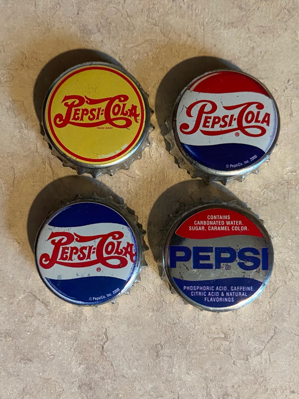 Vintage Pepsi-Cola Bottle Caps Fridge Magnets Man Cave Garage Decor Collectible